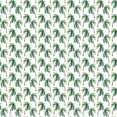 Güzel parlak sevimli yeşil tropikal güzel harika hawaii çiçek bitkisel yaz desen bir palmiye ağaçları suluboya el kroki. Tebrik kartı için mükemmel, tekstil, duvar kağıtları, kağıt ambalaj