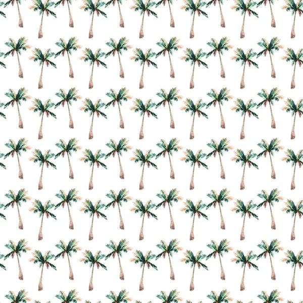 Güzel parlak sevimli yeşil tropikal güzel harika hawaii çiçek bitkisel yaz desen bir palmiye ağaçları suluboya el kroki. Tebrik kartı için mükemmel, tekstil, duvar kağıtları, kağıt ambalaj