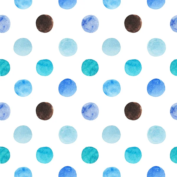 Абстрактный красивый художественный нежный прекрасный прозрачный ярко-синий синий индиго бирюзовый ультрамарин и шоколадные круги диагональный рисунок руки акварели рисунок — стоковое фото