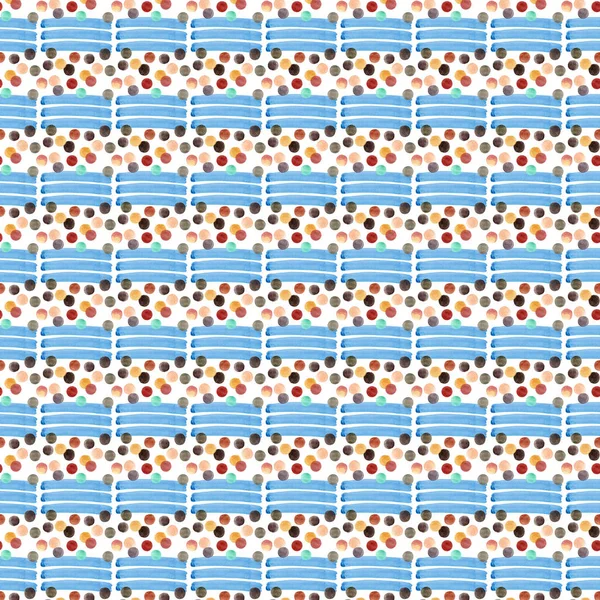 Abstrakt vackra konstnärliga anbud Fantastiskt genomskinliga ljusa färgglada cirklar med stora blu linjer mönster akvarell hand illustration — Stockfoto