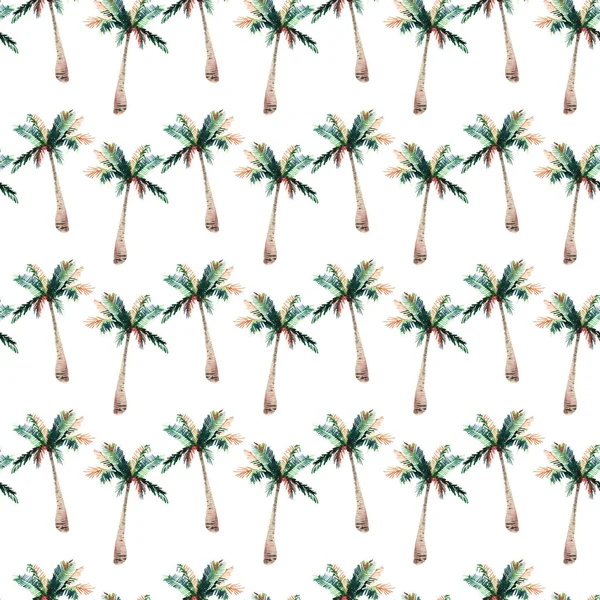 Güzel parlak sevimli yeşil tropikal güzel harika hawaii çiçek bitkisel yaz desen bir palmiye ağaçları suluboya el kroki. Tebrik kartı için mükemmel, tekstil, duvar kağıtları, kağıt ambalaj