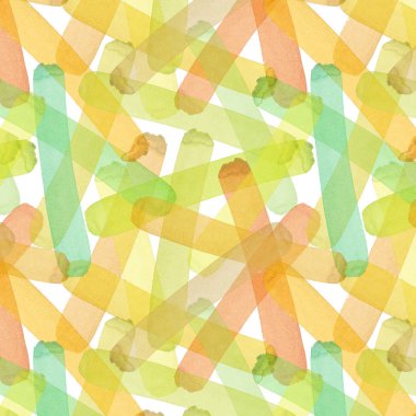 Parlak soyut güzel şeffaf şık grafik sanatsal suluboya el illüstrasyon sonbahar sarı, turuncu, yeşil, bitkisel, hafif kahverengi çizgiler desen doku. Tekstil, duvar kağıtları için mükemmel