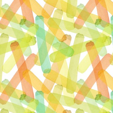 Parlak soyut güzel şeffaf şık grafik sanatsal suluboya el illüstrasyon sonbahar sarı, turuncu, yeşil, bitkisel, hafif kahverengi çizgiler desen doku. Tekstil, duvar kağıtları için mükemmel