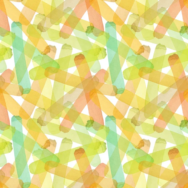 Brilhante abstrato bonito transparente elegante gráfico artístico textura outono amarelo, laranja, verde, ervas, linhas marrom claro padrão de ilustração mão aquarela. Perfeito para têxteis, papéis de parede — Fotografia de Stock