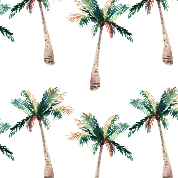 Güzel parlak sevimli yeşil tropikal güzel harika hawaii çiçek bitkisel yaz desen bir palmiye ağaçları suluboya el kroki. Tebrik kartı için mükemmel, tekstil, duvar kağıtları, kağıt ambalaj