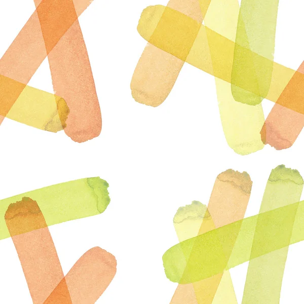 Brillante abstracto hermoso transparente elegante gráfico artístico textura otoño amarillo, naranja, verde, herbario, marrón claro líneas patrón de acuarela mano ilustración. Perfecto para textiles, fondos de pantalla — Foto de Stock