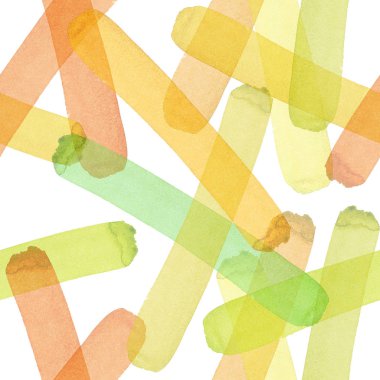 Parlak soyut güzel şeffaf şık grafik sanatsal suluboya el illüstrasyon sonbahar sarı, turuncu, yeşil, bitkisel, hafif kahverengi çizgiler desen doku. Tekstil, duvar kağıtları için mükemmel