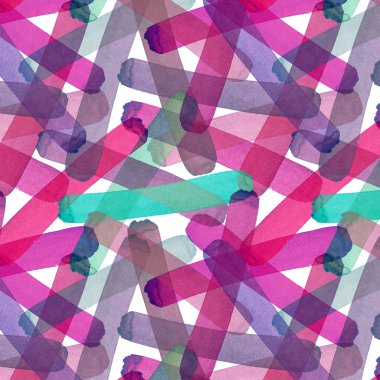 Parlak soyut güzel şeffaf şık grafik sanatsal suluboya el kroki kırmızı, pembe, mor, mor, pembe, yeşil çizgiler desen doku. Tekstil, duvar kağıtları için mükemmel