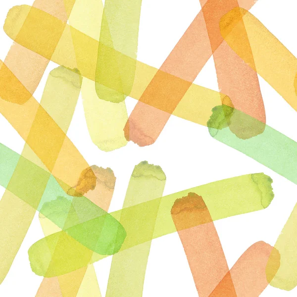 밝은 추상 아름 다운 투명 한 우아한 그래픽 예술 수채화 손 그림의가 노랑, 오렌지, 녹색, 허브, 밝은 갈색 라인 패턴 질감. 섬유, 배경 화면에 대 한 완벽 한 — 스톡 사진