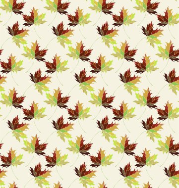 Güzel güzel grafik sanatsal soyut parlak çiçek bitkisel sonbahar yeşil akçaağaç desen vektör çizim bırakır. Tekstil, duvar kağıtları, ambalaj kağıdı, kartları, davetiyeleri için mükemmel