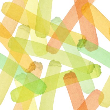 Parlak soyut güzel şeffaf şık grafik sanatsal suluboya el illüstrasyon sonbahar sarı, turuncu, yeşil, bitkisel, hafif kahverengi çizgiler desen doku. Tekstil, duvar kağıtları için mükemmel
