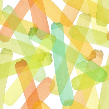 Parlak soyut güzel şeffaf şık grafik sanatsal suluboya el illüstrasyon sonbahar sarı, turuncu, yeşil, bitkisel, hafif kahverengi çizgiler desen doku. Tekstil, duvar kağıtları için mükemmel