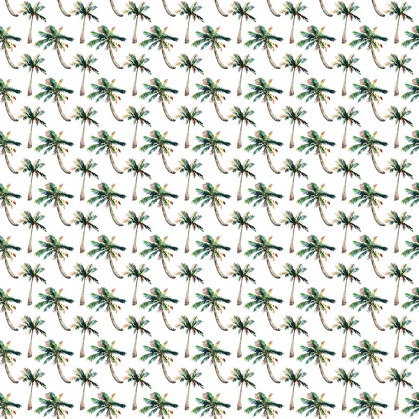 Güzel parlak sevimli yeşil tropikal güzel harika hawaii çiçek bitkisel yaz desen bir palmiye ağaçları suluboya el kroki. Tebrik kartı için mükemmel, tekstil, duvar kağıtları, kağıt ambalaj