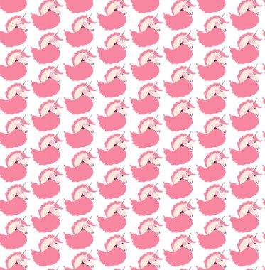 Parlak güzel şirin peri büyülü renkli tek boynuzlu atlar desen vektör çizim. Tebrik ve doğum günü kartı, düğün, davet, tekstil tasarımı için mükemmel