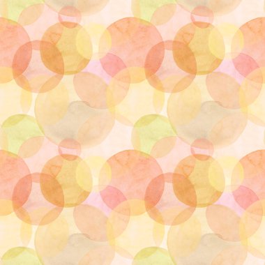Soyut güzel sanatsal ihale harika şeffaf parlak sonbahar turuncu sarı kırmızı daireler farklı şekiller suluboya el illüstrasyon model. Tekstil, duvar kağıtları ve arka planlar için mükemmel