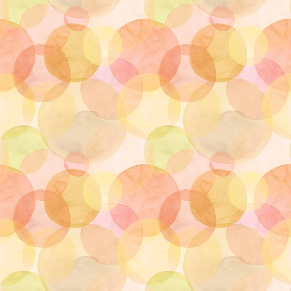 Soyut güzel sanatsal ihale harika şeffaf parlak sonbahar turuncu sarı kırmızı daireler farklı şekiller suluboya el illüstrasyon model. Tekstil, duvar kağıtları ve arka planlar için mükemmel