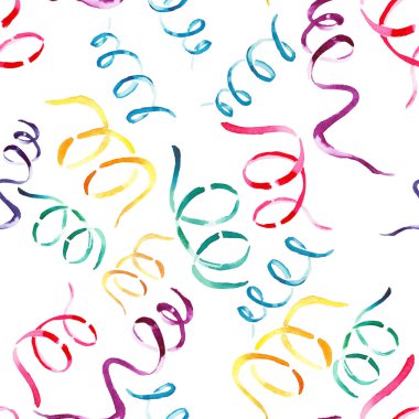 Kış serpantin desen suluboya el illüstrasyon soyut güzel sanatsal ihale çok renkli güzel tatil yeni yıl kutladı. Tekstil, duvar kağıtları ve arka planlar için mükemmel