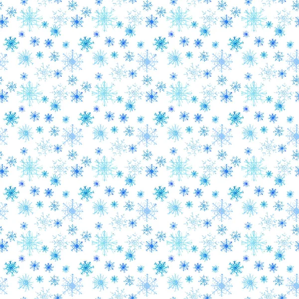 Beautiful abstract graphic lovely artistic tender wonderful holiday new year bright winter blue snowflakes pattern watercolor hand illustration. Perfect for textile, wallpapers, and backgrounds