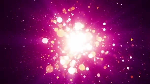 Particelle rosa Centro luce sfondo — Video Stock