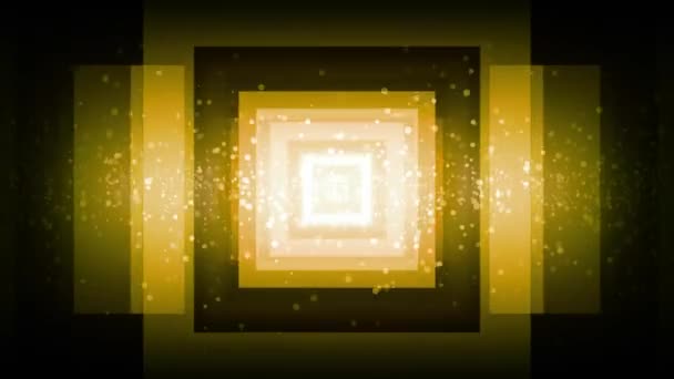 Gelber Illusionstunnel — Stockvideo