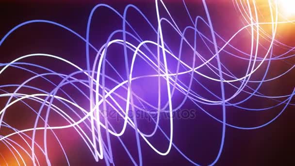 Фиолетовый свет неоновых линии — стоковое видео