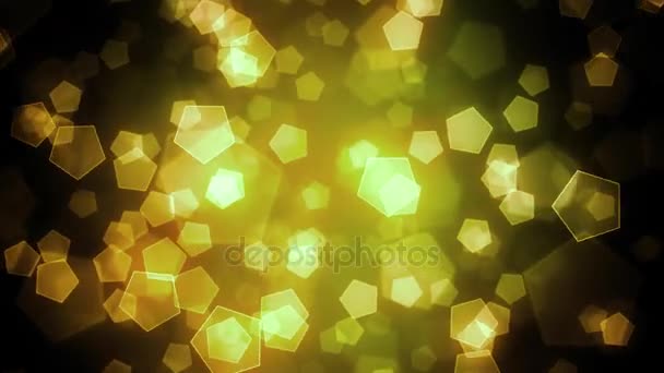 Formas de hexágono amarillo — Vídeos de Stock