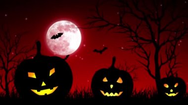 Cadılar Bayramı Pumpkings ay ışık kırmızı