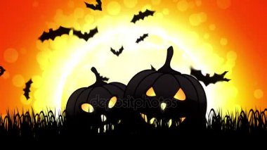 Halloween Pumpkins turuncu arka planda