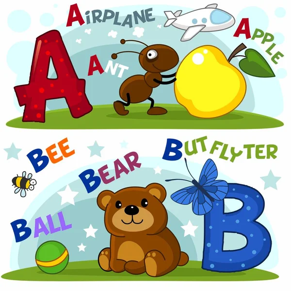The letters a and b Royalty Free Stock Vectors