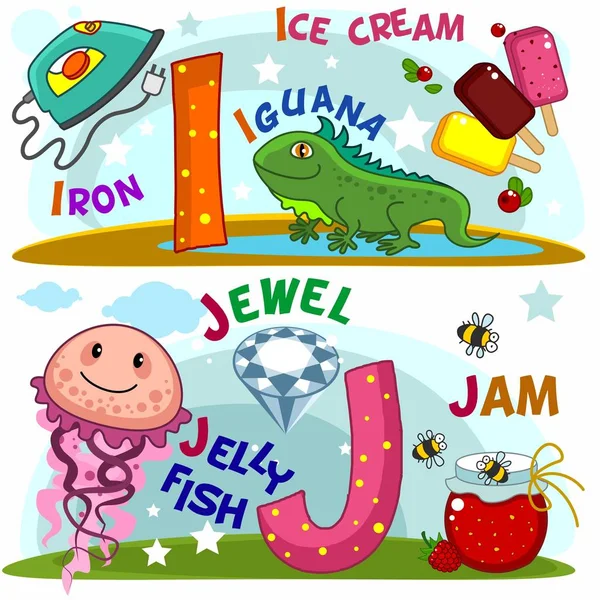 The letters i and j Royalty Free Stock Vectors