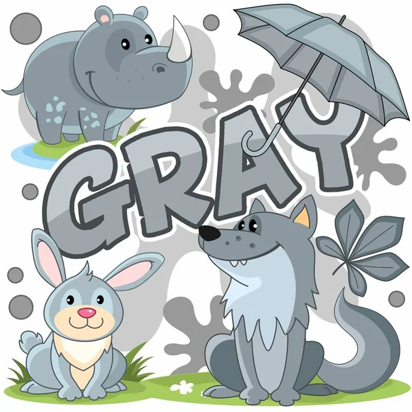 Ilustración de color gris . — Vector de stock