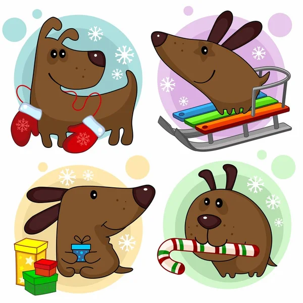 Set of dogs part 1 — Stock Vector