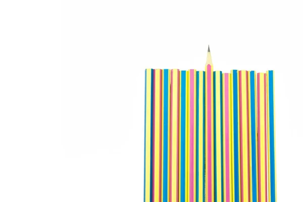 Pencils isolated on white background.Close up. — Stock Photo, Image
