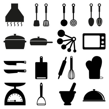 vektör Icon set yemek