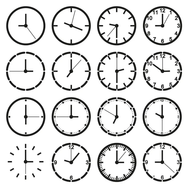 Vector de conjunto de iconos de la hora — Vector de stock