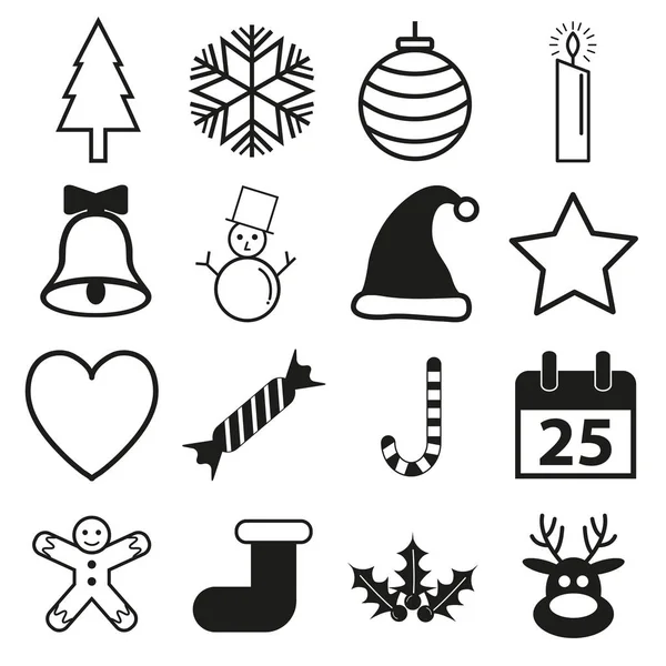 mutlu Noeller Icon set vektör