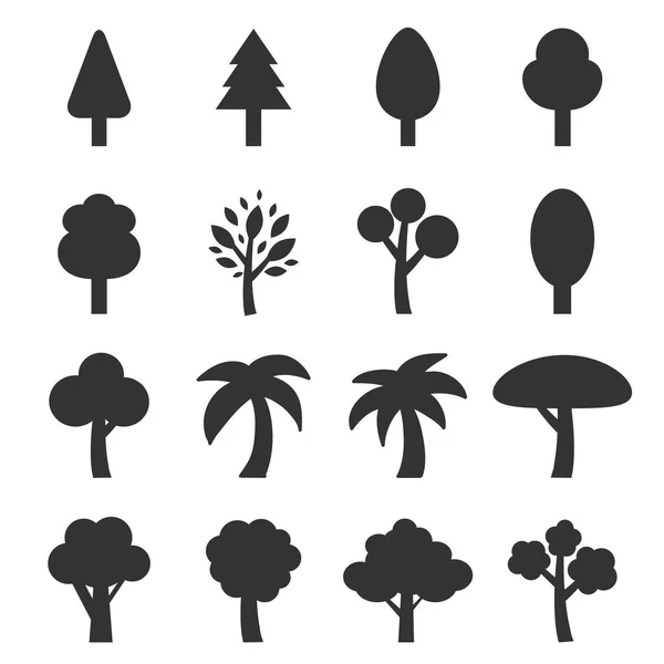 Vector of tree icon set — Stock Vector