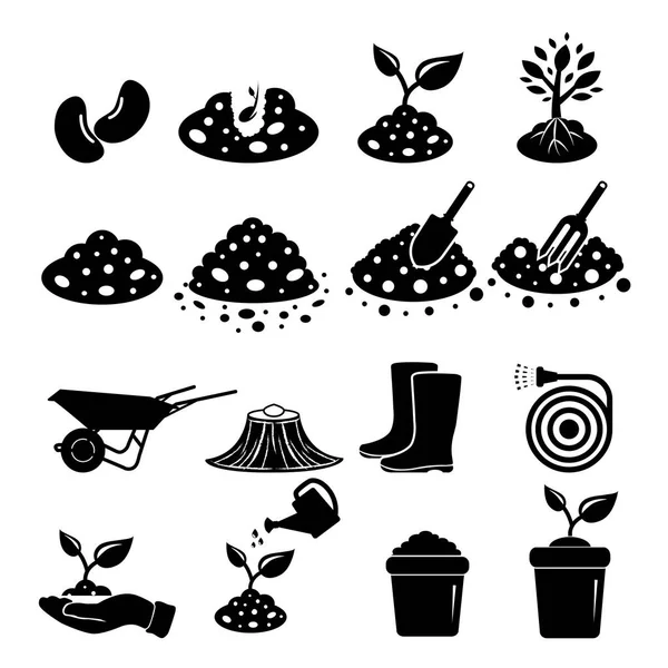 toprak Icon set vektör