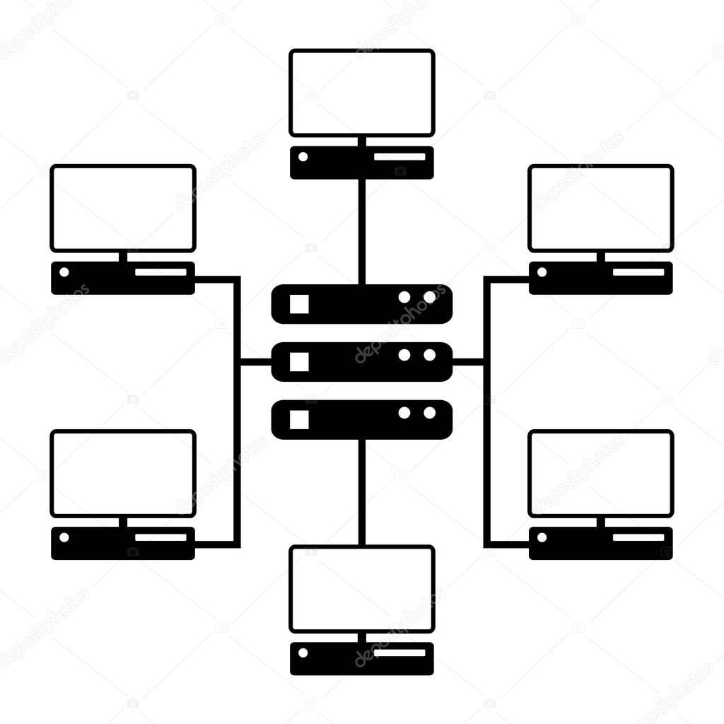 computer network diagram icon
