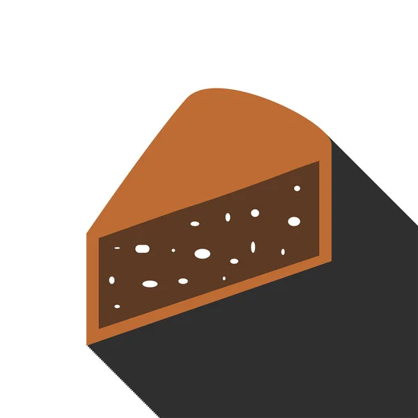 Pan Panadería Con Sombra Larga — Vector de stock