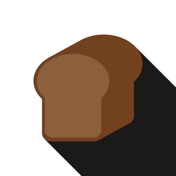 長い影とベーカリーのパン — ストックベクタ