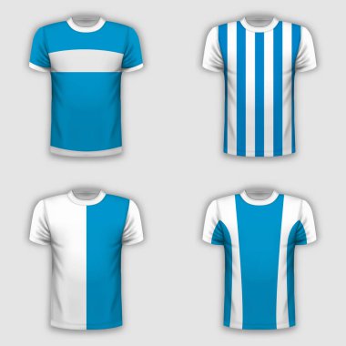 Gerçekçi T-shirt şablon seti