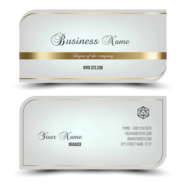 Elegant Vector Business Card Name Card Horizontal Simple Clean Template Royalty Free Stock Illustrations