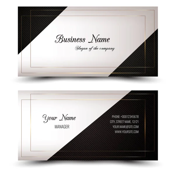 Elegant Vector Business Card Name Card Horizontal Simple Clean Template Stock Illustration