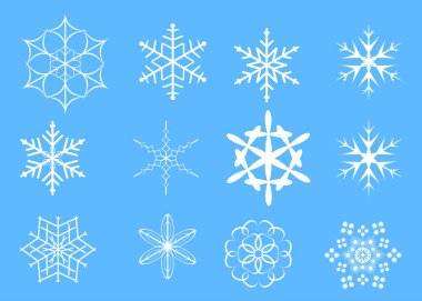 Vektör Beyaz Kar Taneleri.