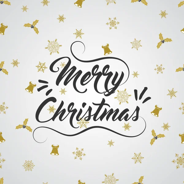 Buon Natale oro scintillante disegno lettering. Illustrazione vettoriale EPS 10 — Vettoriale Stock
