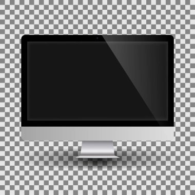 Kişisel bilgisayar monitörü mockup. EPS 10 vektör dosyası.