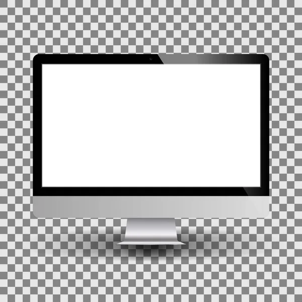 Mockup monitor de computador pessoal. Ilustração vetorial . —  Vetores de Stock