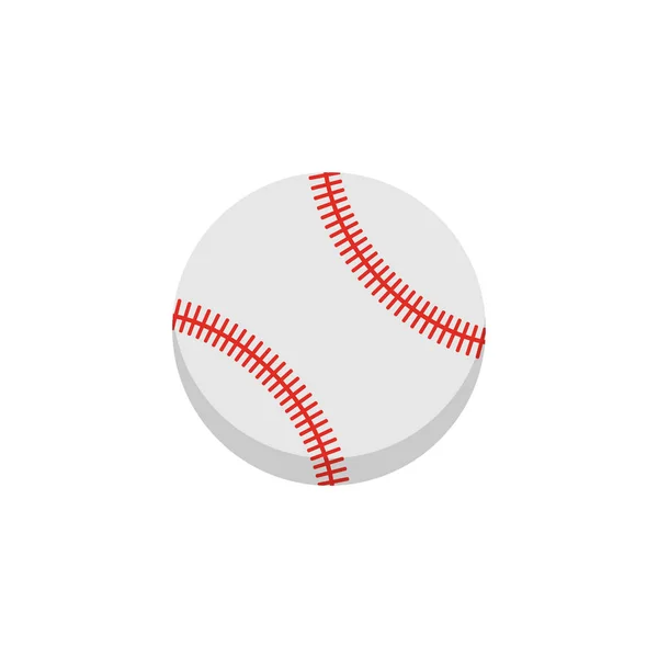 Bola de basebol vetorial. Isolado sobre fundo branco . — Vetor de Stock