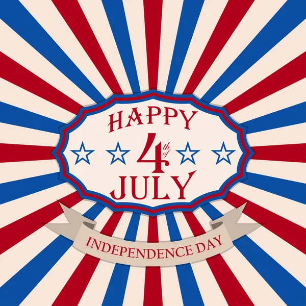 Vector Happy 4th of July background. Independence Day festive design. — Stock Vector